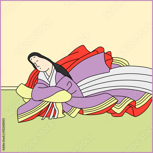 カラー正方形百人一首　儀同三司母