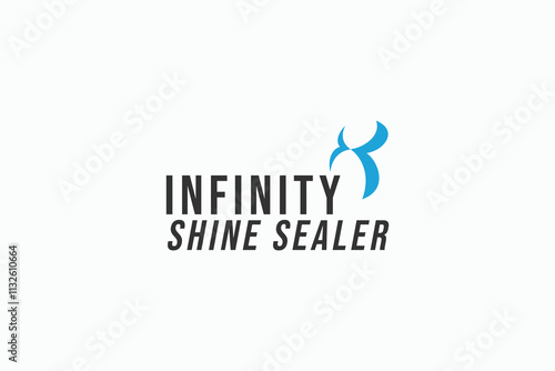 infinity shine sealer icon logo design vector. abstract 8, infinity, loop and unlimited sealer symbol logo vector design template isolated on white background 