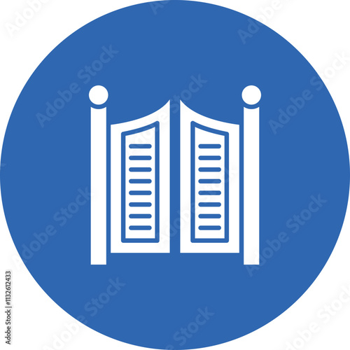 Western Saloon glyph circle icon