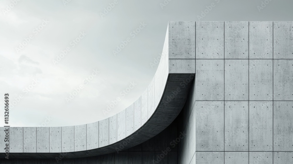 Obraz premium Transforming urban skylines with curved concrete architecture