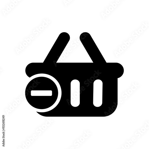 The shopping cart icon is black, has an elegant design, and is suitable as an additional element in your design.