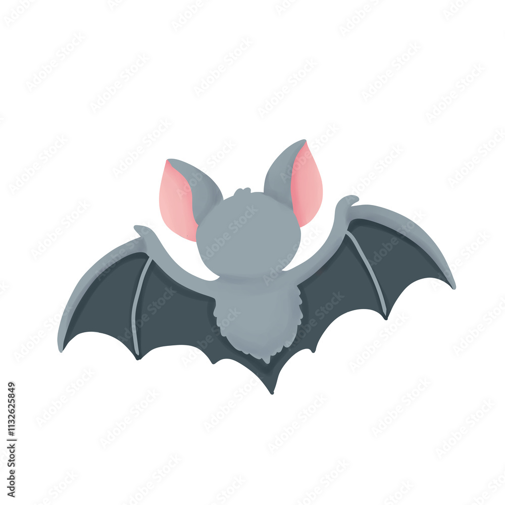 Fototapeta premium Cute Cartoon Bat Illustration