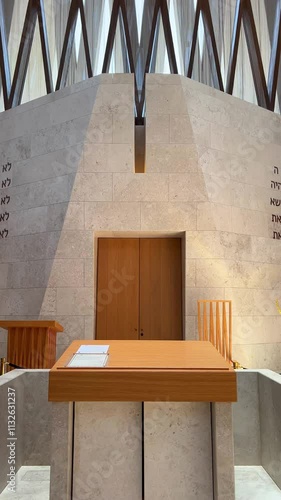 Synagogue showcasing Jewish faith, modern architecture, and cultural heritage.