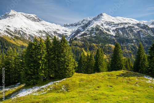 Blick ins Lechquellengebirge von Oberlech, Vorarlberg, Österreich photo