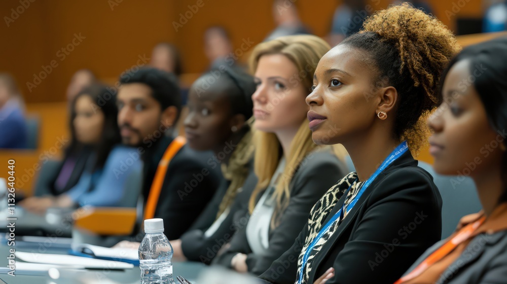Fototapeta premium STEM education sessions discuss globalization's impact, emphasizing inclusivity and representation in technical fields