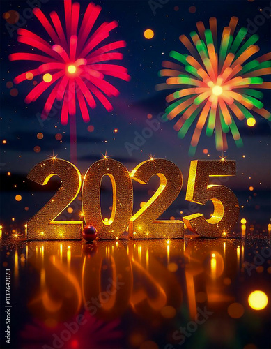 happy new year  fireworks 2025