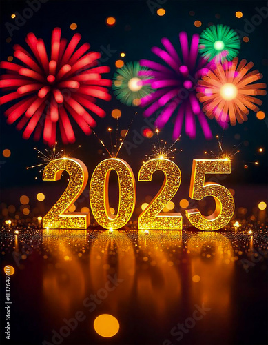 happy new year  fireworks 2025