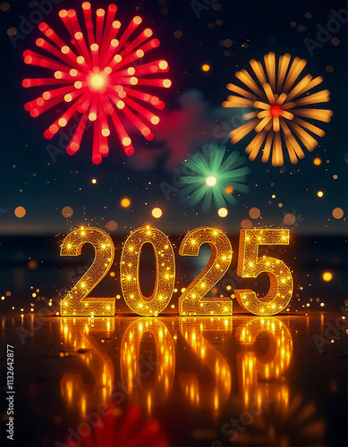 happy new year  fireworks 2025