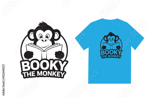 Bookie the monkey vector design illustration