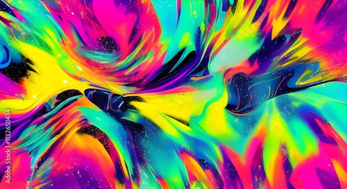 Colorful Abstract Art Backdrops with Dynamic Color Splashes and Bold, Chaotic Accents | 040