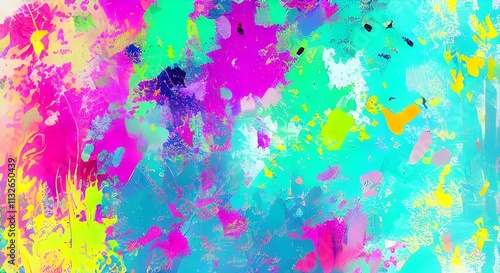 Colorful Abstract Art Backdrops with Dynamic Color Splashes and Bold, Chaotic Accents | 039
