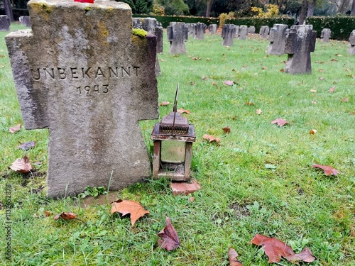 Gräber auf einem Soldatenfriedhof photo