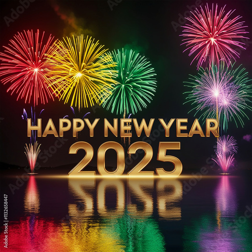 happy new fireworks 2025