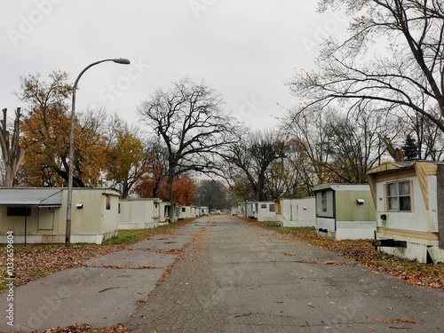 Trailer in einem Trailerpark in Detroit