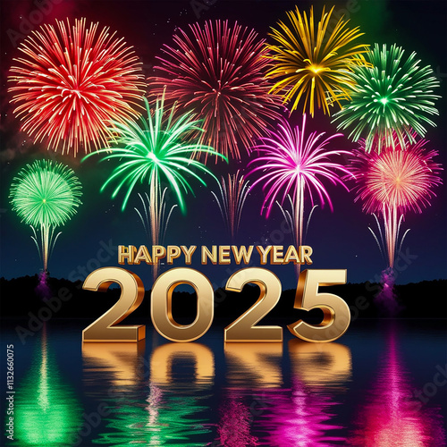 happy new fireworks 2025