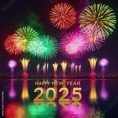 happy new fireworks 2025