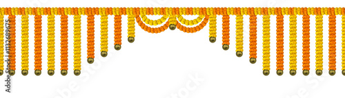 Garland flower Indian festive decoration for marriage and festivals traditional