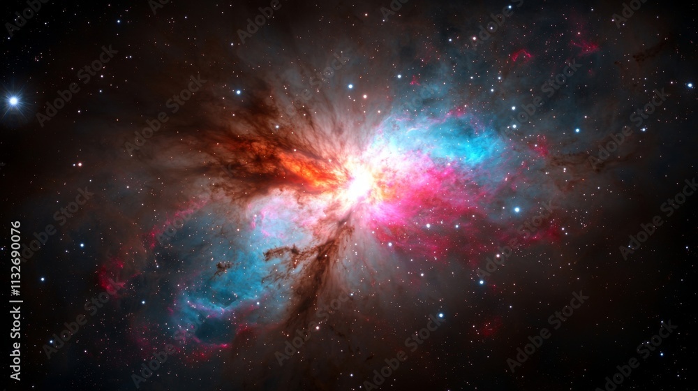 Fototapeta premium Exploring cosmic nebula formation in deep space astronomy image celestial environment cosmic perspective science concept