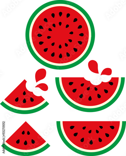 Watermelon digital designs for printing or cutting