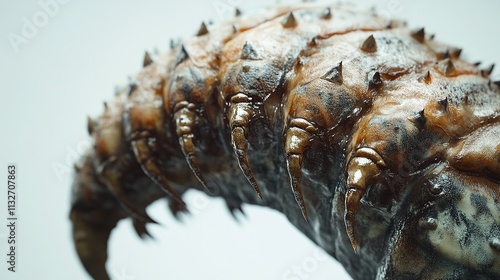  Close-up of witchetty grubs showing detailed textures. photo