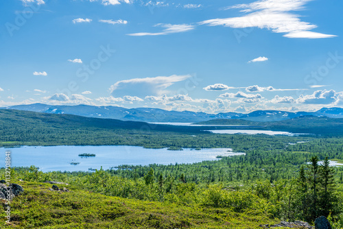 Beautiful landscape scene from the vast Swedish highlands