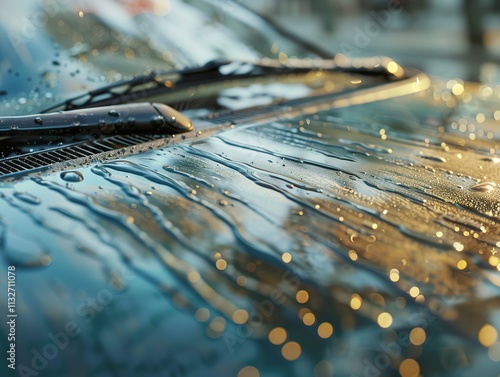 Crystal Clear Windshield: Car Wash Cleaning in Action photo