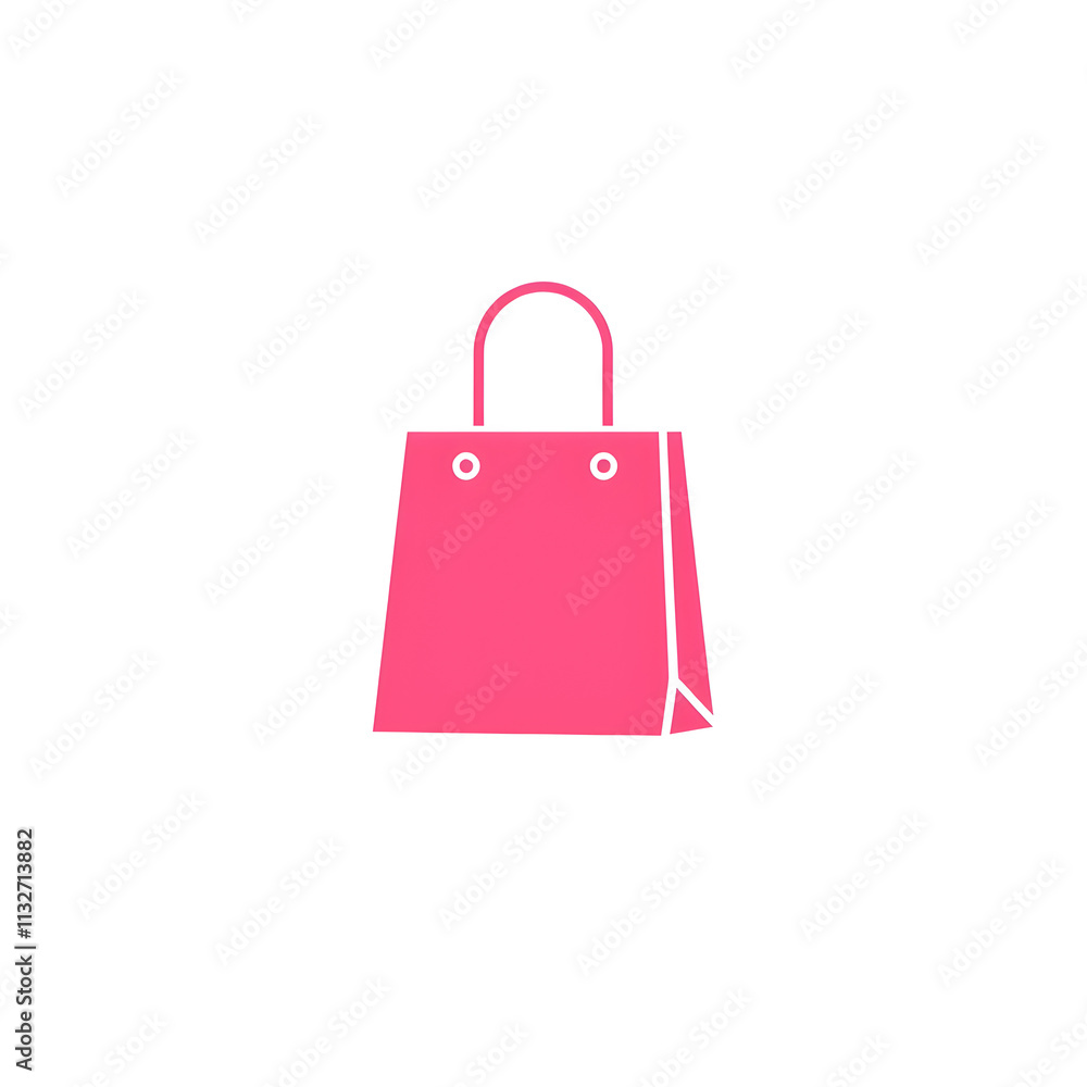 Shopping bag icon in flat style. Handbag sign vector illustration on white isolated background. Package business concept. Generative AI Shopping bag icon in flat style. Handbag sign vector illustration on white isolated background. Package business concept. Generative AI
