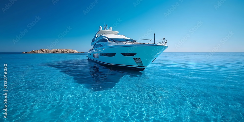 Fototapeta premium A luxurious yacht on the open sea