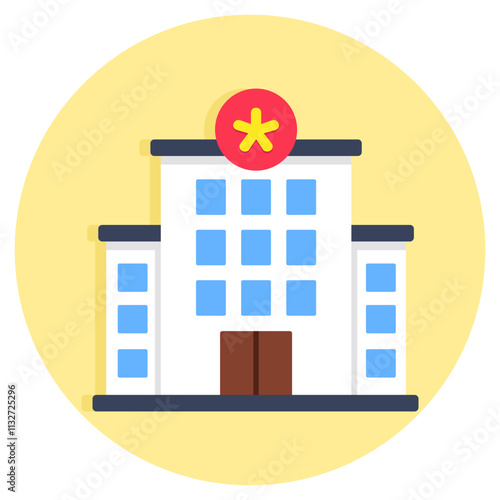 Modern design icon of hospital building