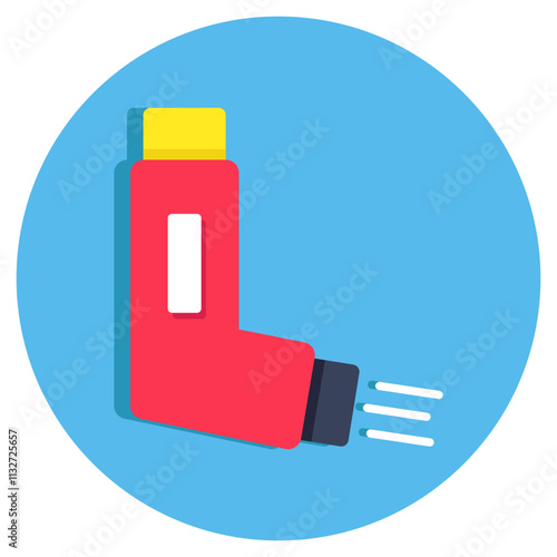 Trendy design icon of inhaler