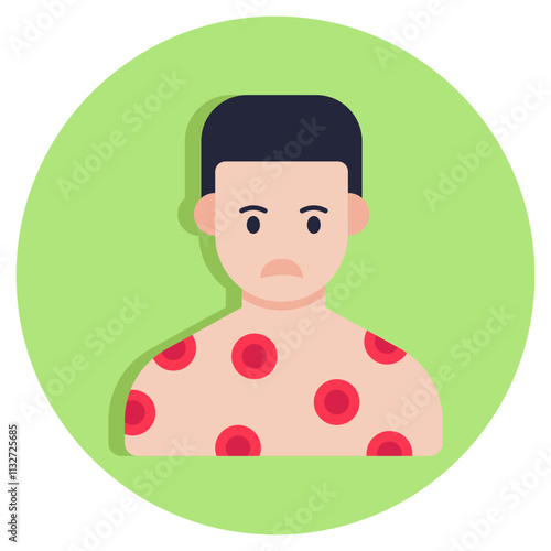 Editable design icon of body rashes