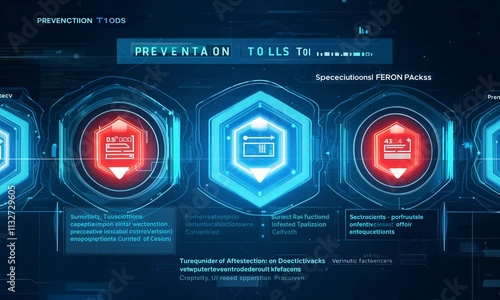 Corporate Cybersecurity Interface Animation: Glowing Firewalls & Real-Time Threat Neutralization