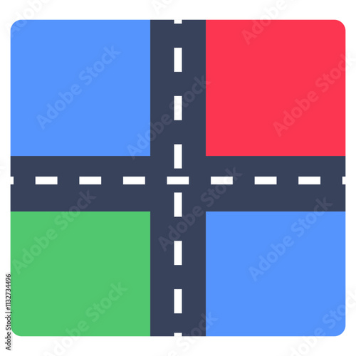 Creative design icon of road