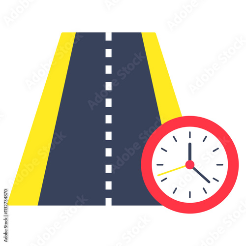A beautiful design icon of travel time