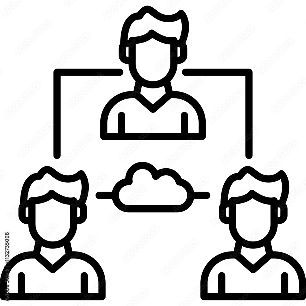 Fototapeta premium Remote Collaboration Icon