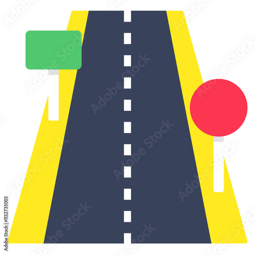 Creative design icon of road