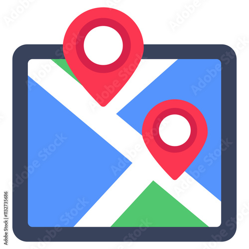 Free Download A beautiful design icon of map - GFXLoad