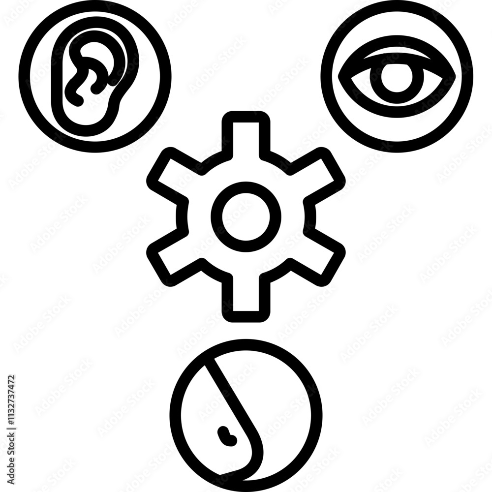 Obraz premium Sensory Integration Icon