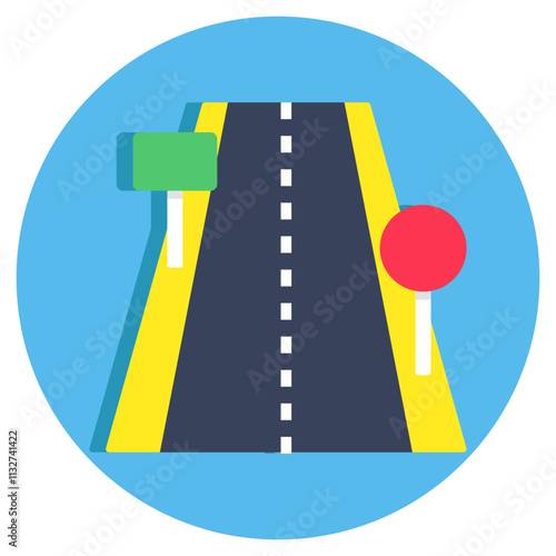 Creative design icon of road