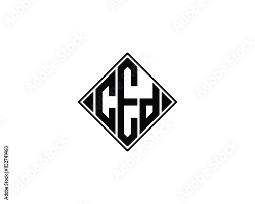 CED logo design vector template. CED