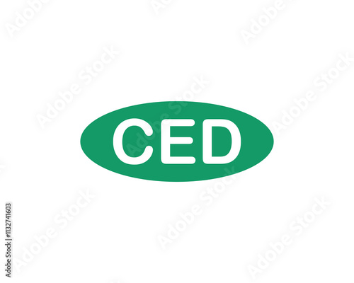 CED logo design vector template. CED