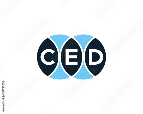 CED logo design vector template. CED