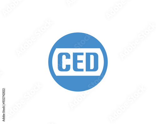 CED logo design vector template. CED photo