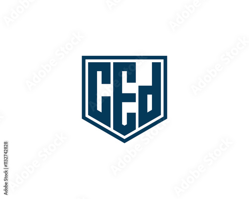 CED logo design vector template. CED
