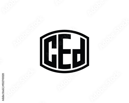 CED logo design vector template. CED photo