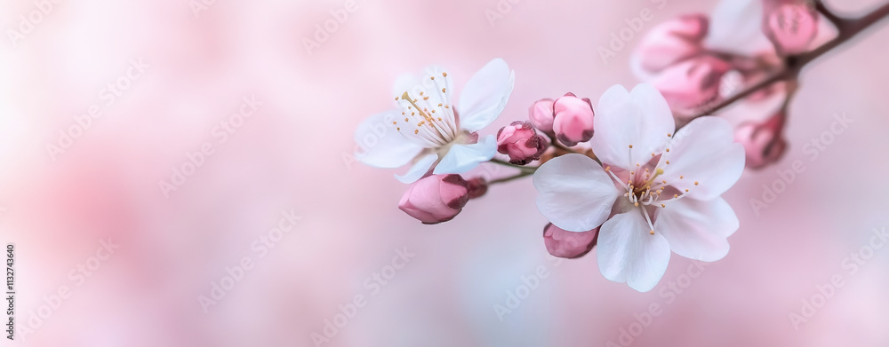 Obraz premium Blossoms in Soft Spring Light. Generative AI