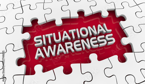Εκτύπωση καμβά Situational Awareness Puzzle Pieces Understand Communicate Perception Comprehens