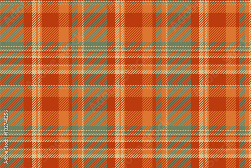 Living room check tartan vector, free pattern plaid background. Amazing textile fabric texture seamless in orange and pastel colors.