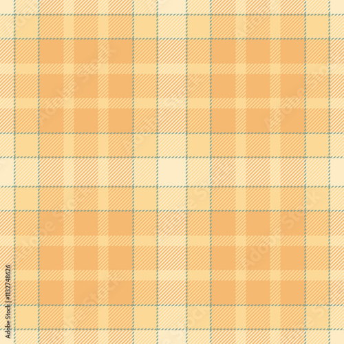 Hounds tooth background pattern tartan, print check texture plaid. Fall textile fabric seamless vector in orange and amber colors.