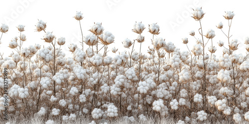 Wallpaper Mural Cotton plants in field isolated on transparent background Torontodigital.ca